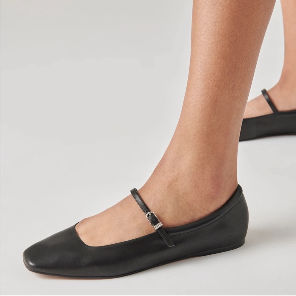 Dolce Vita Aileen Mary Jane Flats In Black 6.5